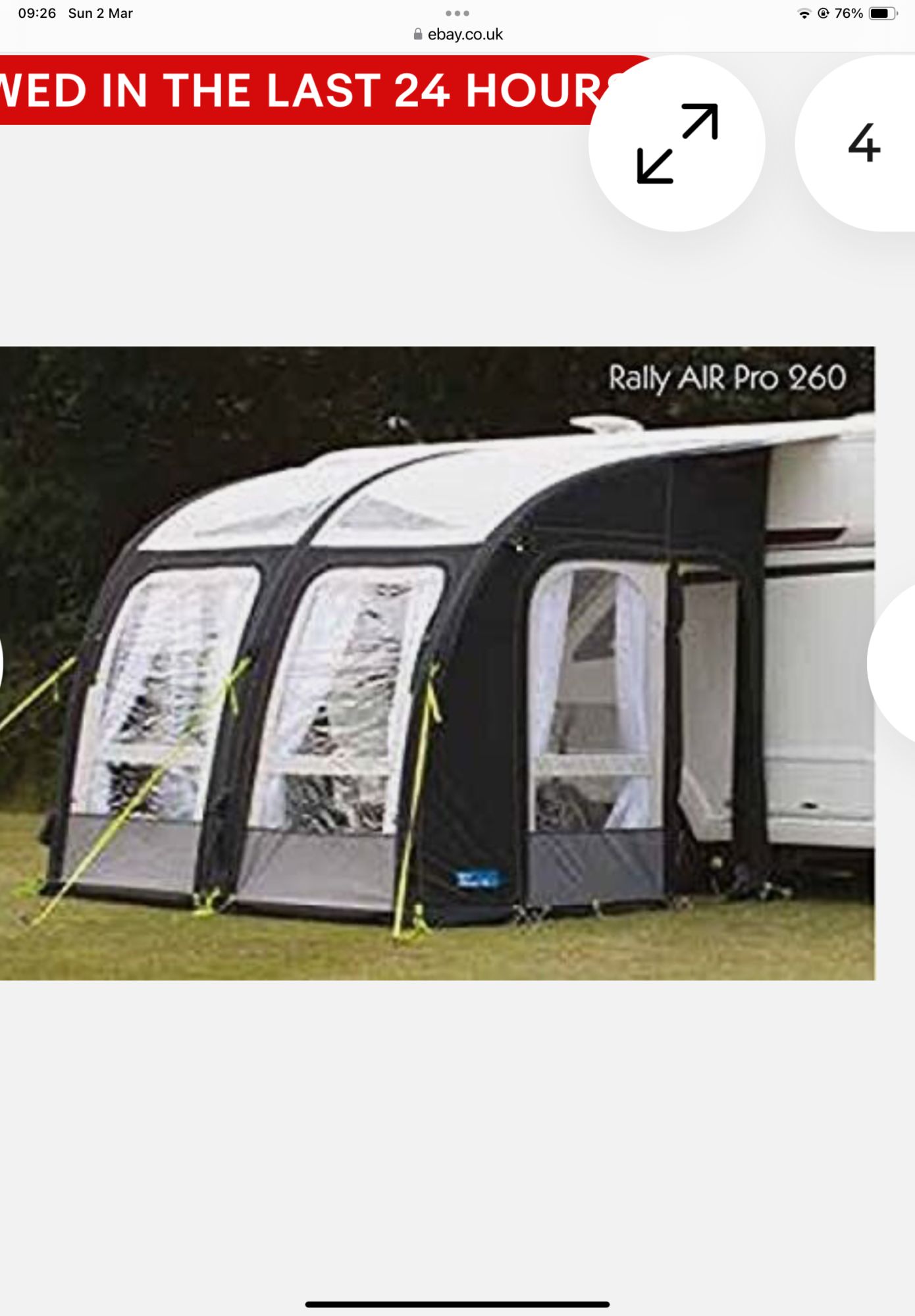 Drive away air awning