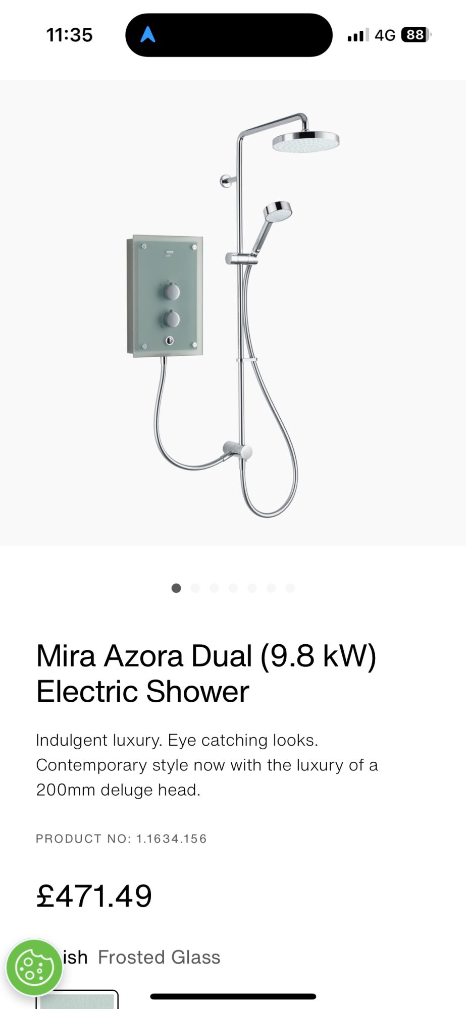 NEW Mira Azora Dual Shower