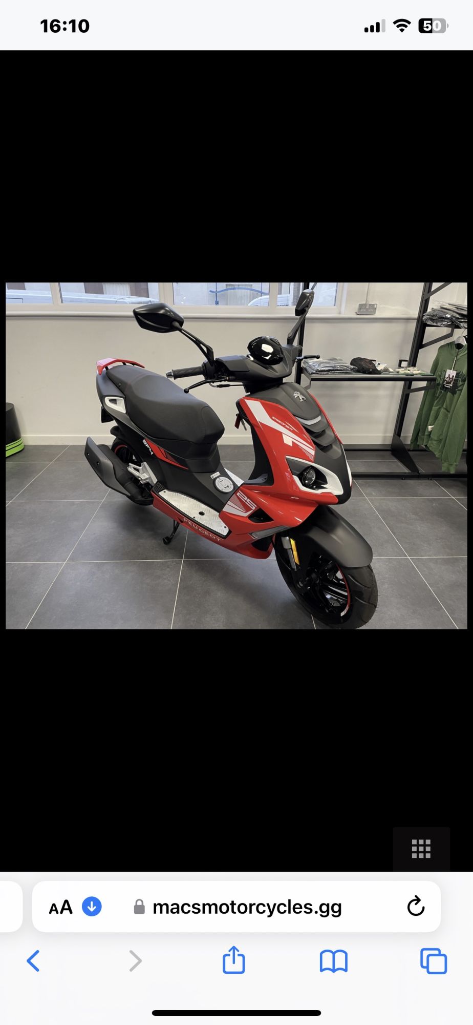 Peugeot speedfighter 50cc scooter