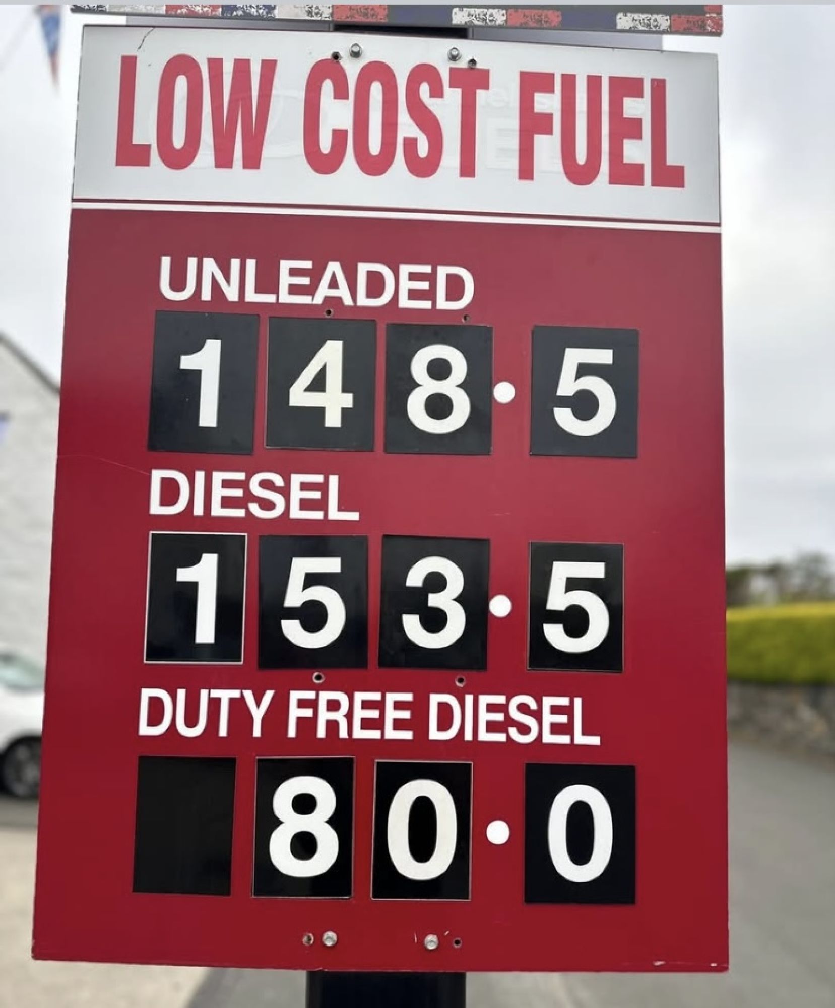 Fuel price drop