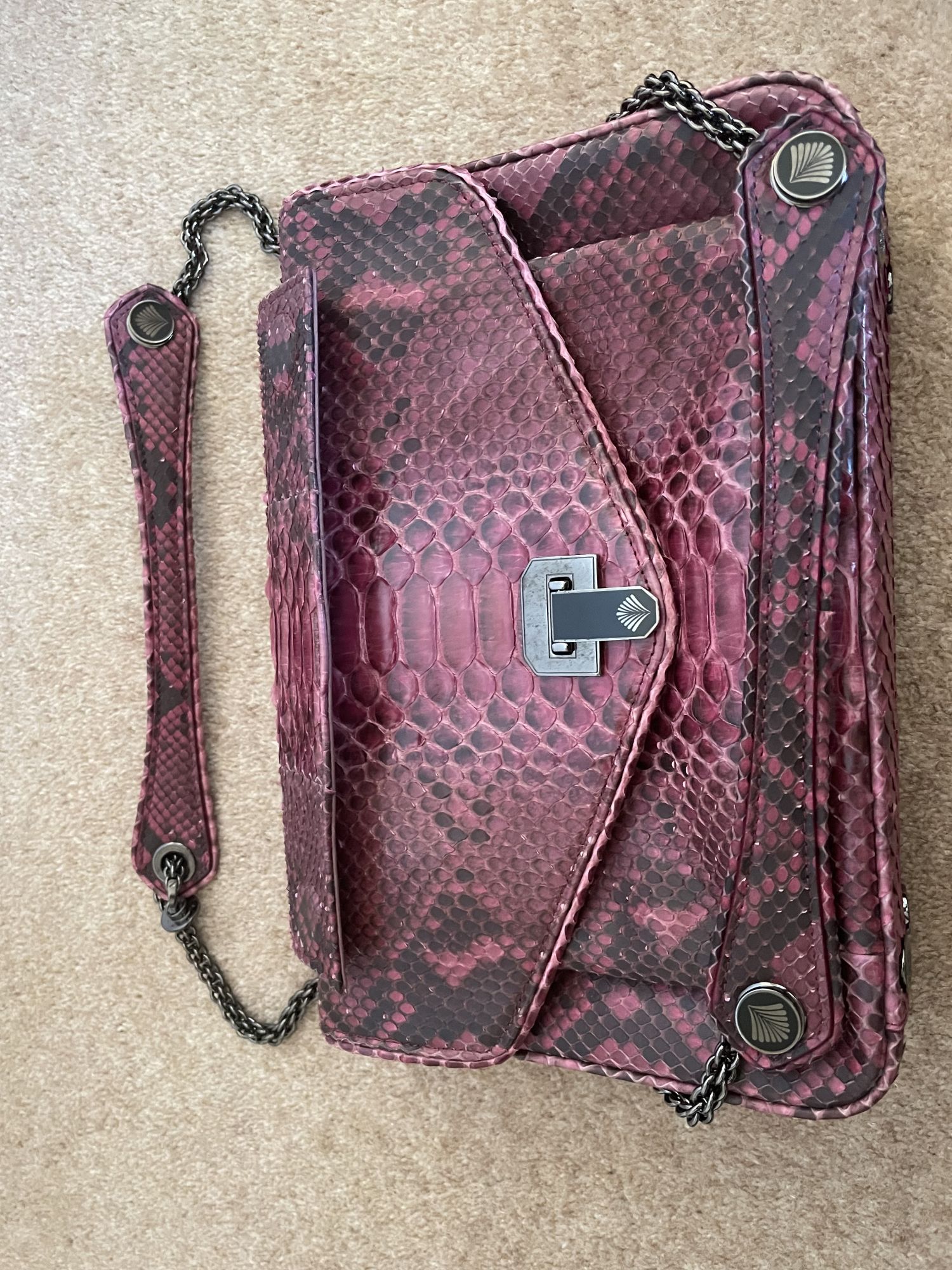 Baraboux pink leather handbag
