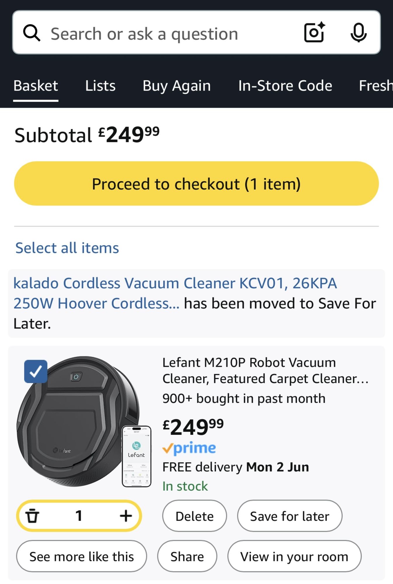 Brand new ROBOT Vacuum clean & Cordless Vacuum Cleaner