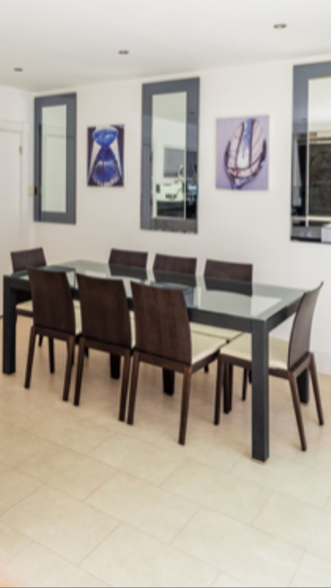 Dining table and chairs