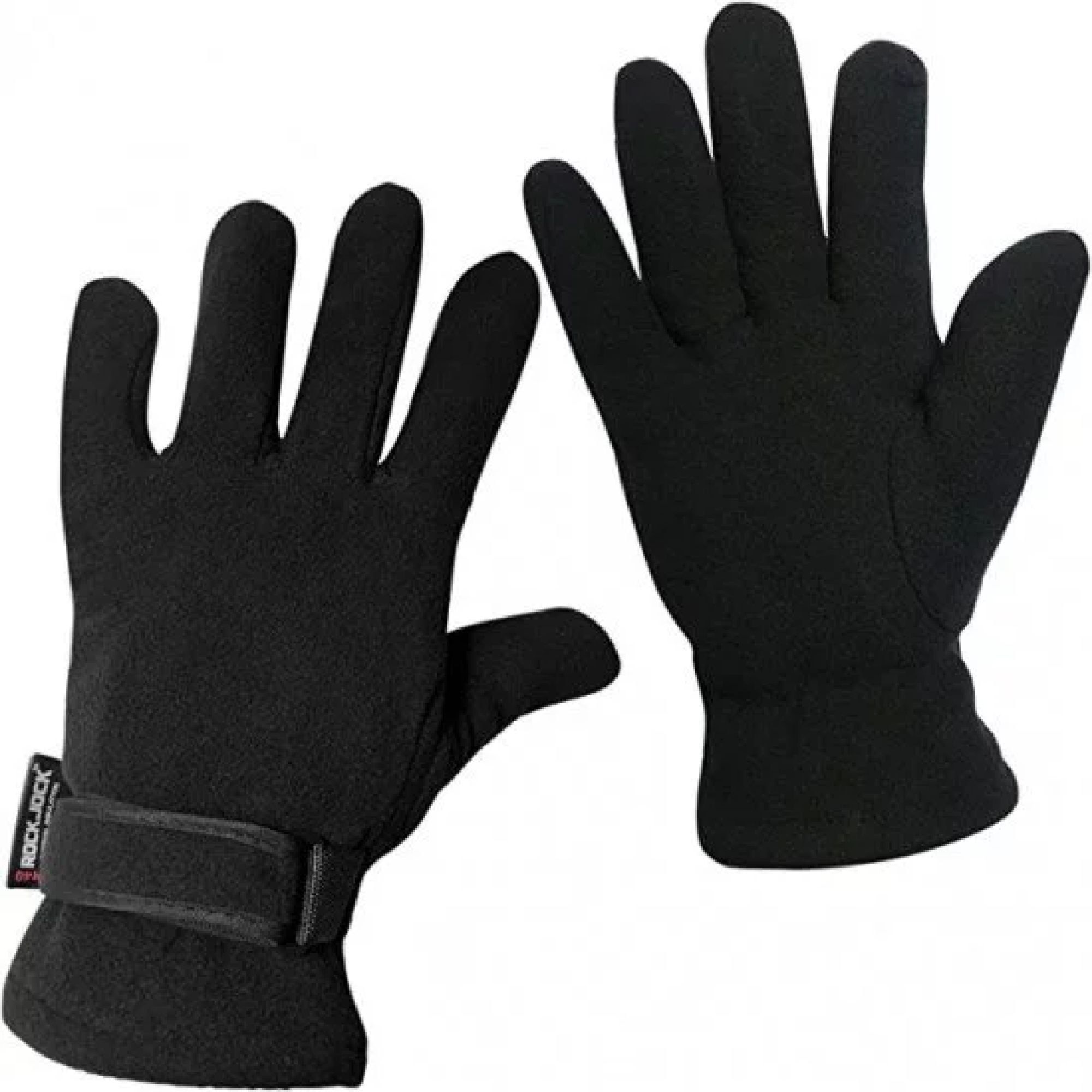Rock Jock Ladies Thermal Lined Fleece Gloves - Black