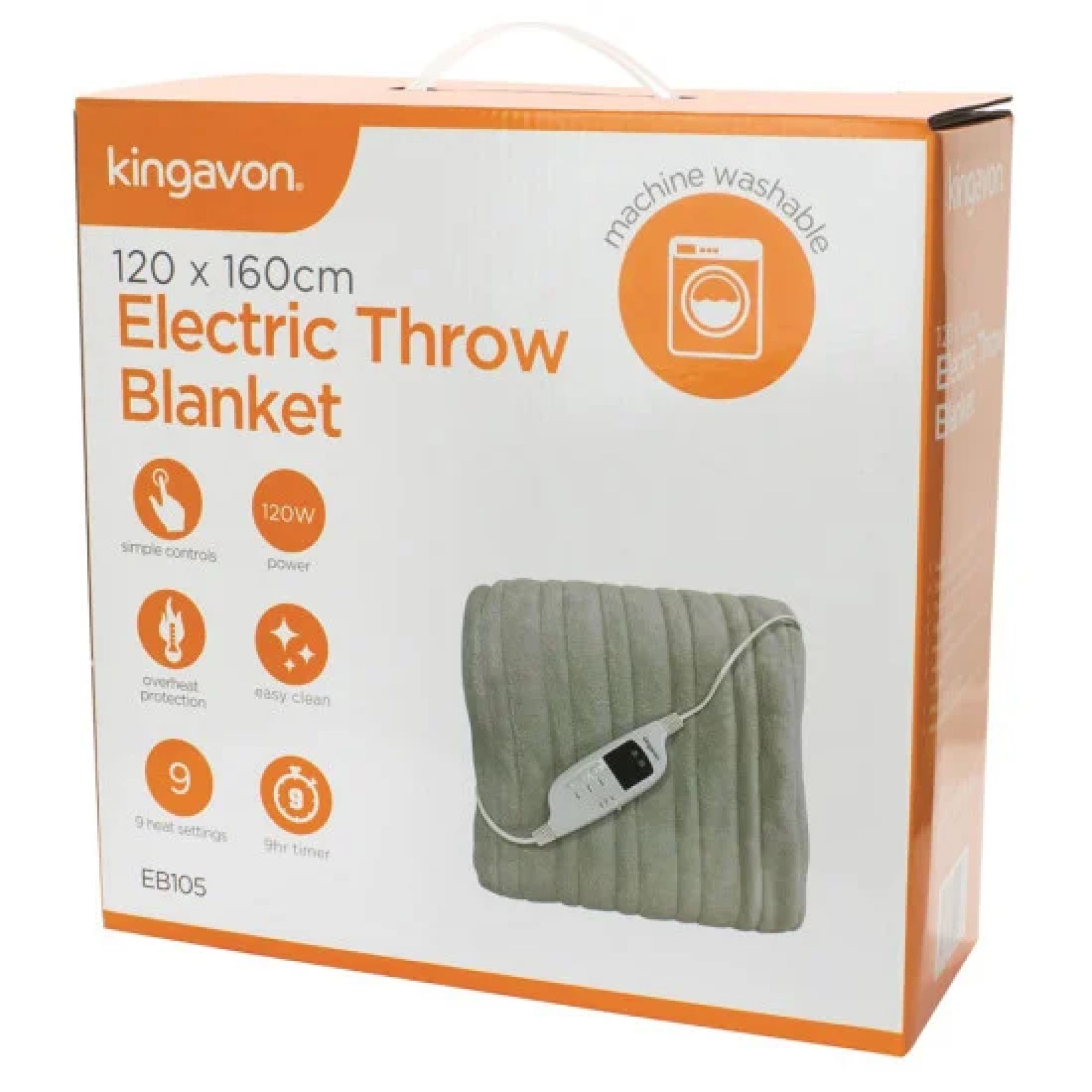 Kingavon Heated Electric Throw Blanket - Grey