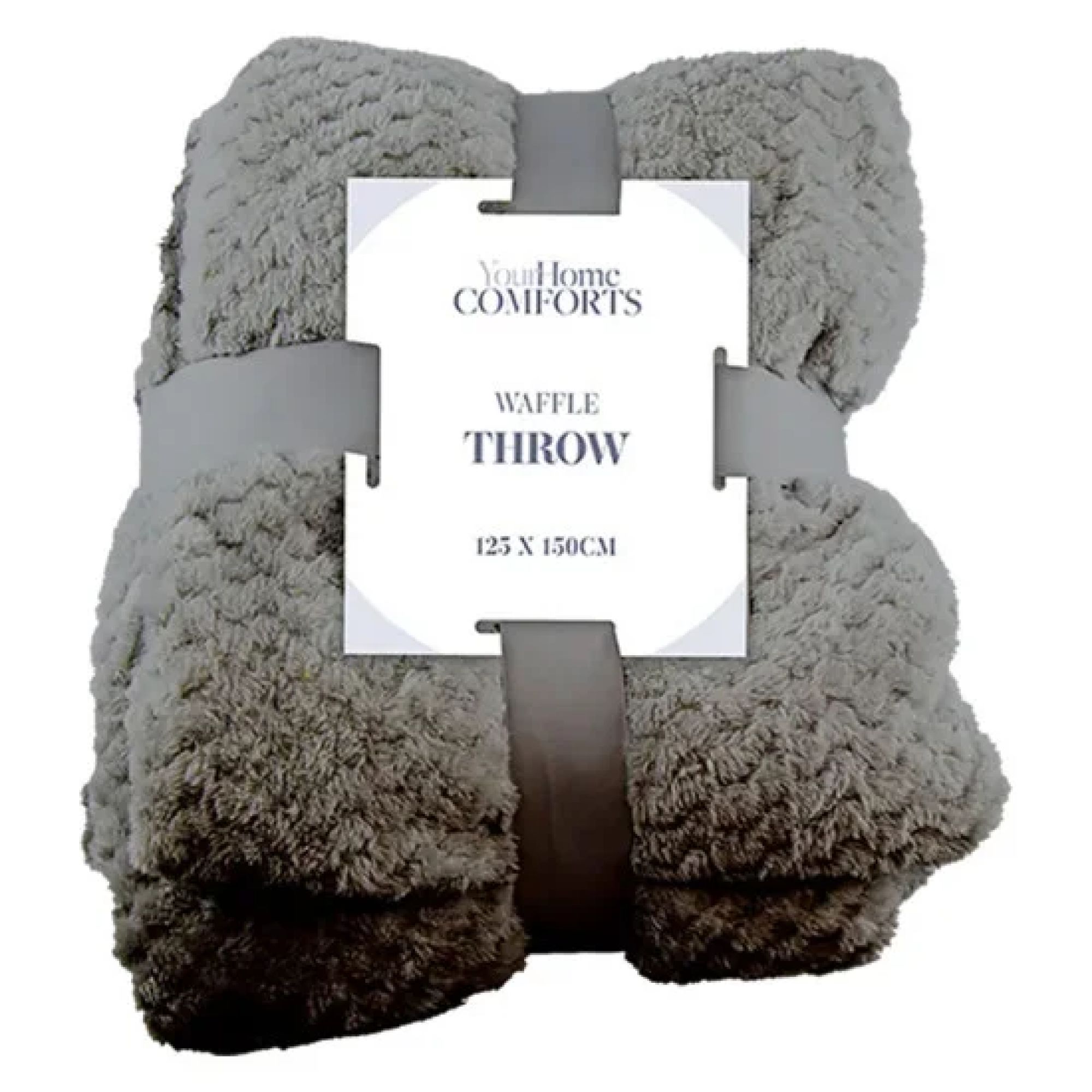 Home Comforts Waffle Throw 125x150cm - Grey