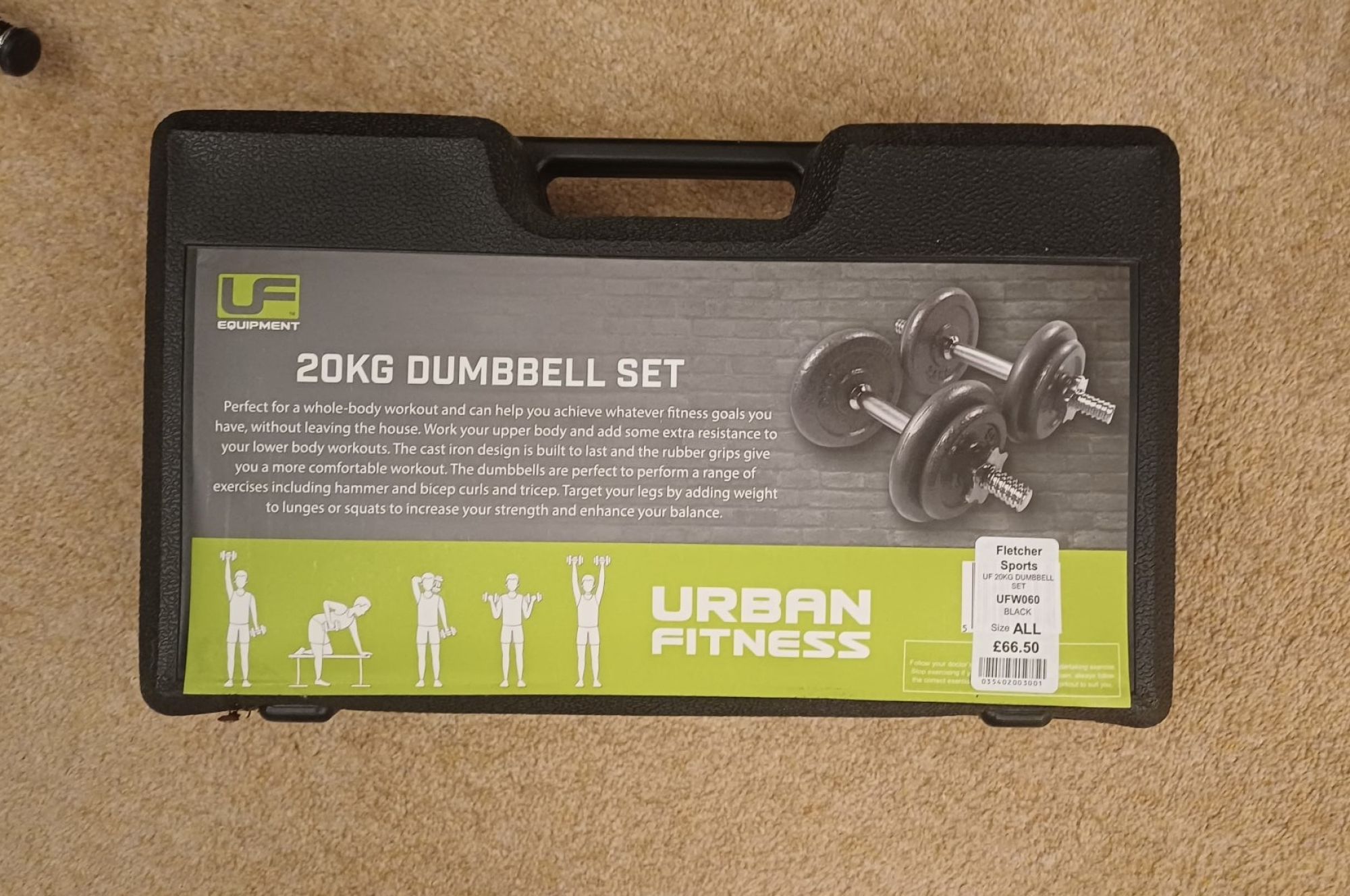 Fletchers 20kg dumbell set