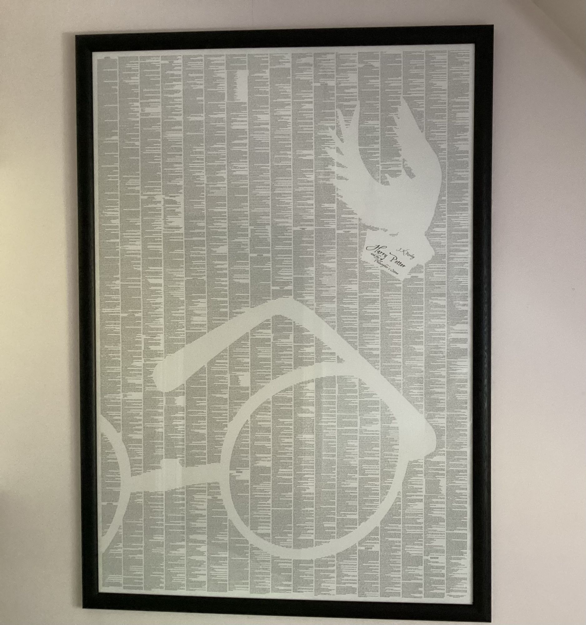 Framed Harry Potter “book on a page” print