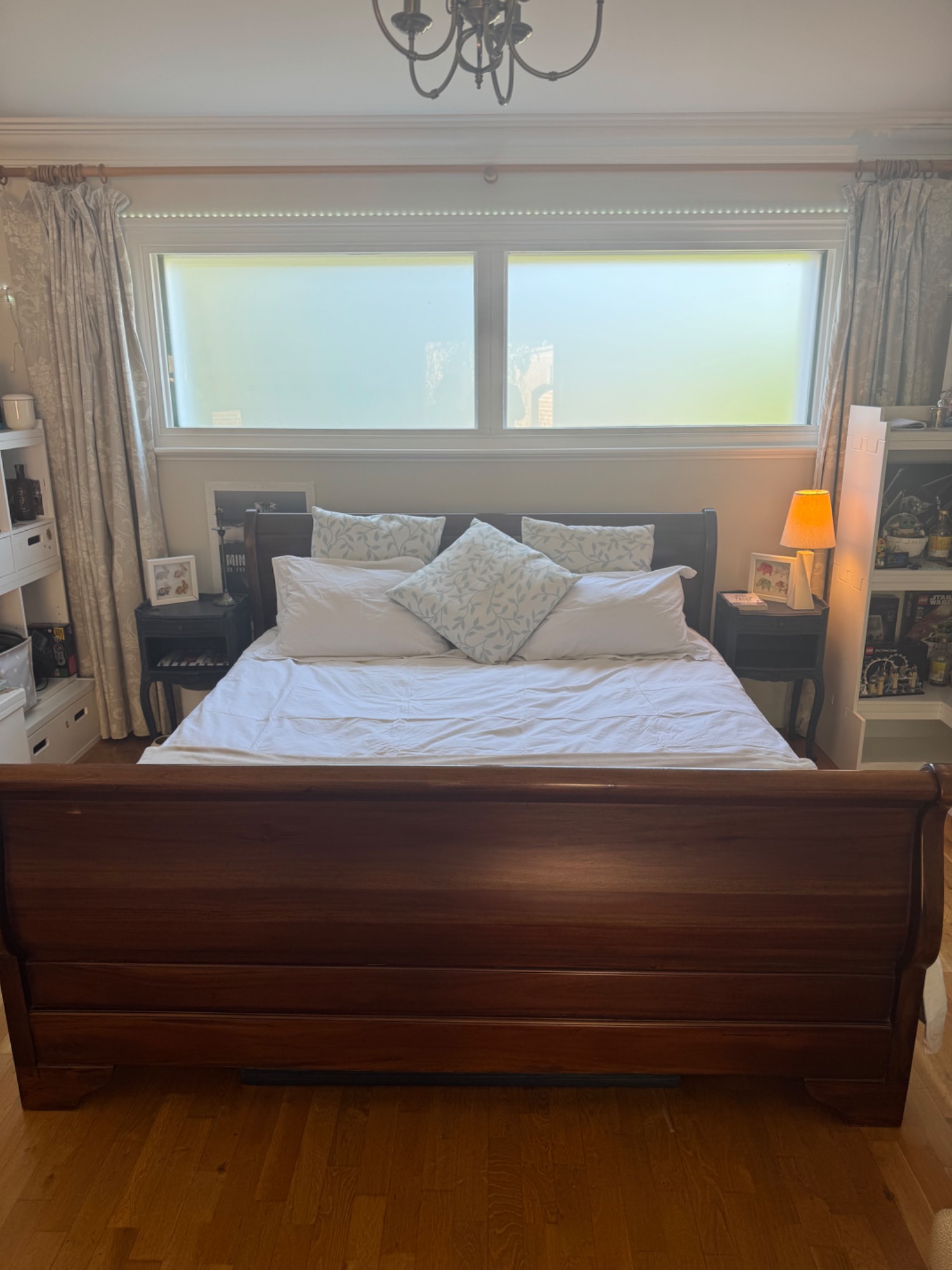 Sleigh bed and super king size mattress