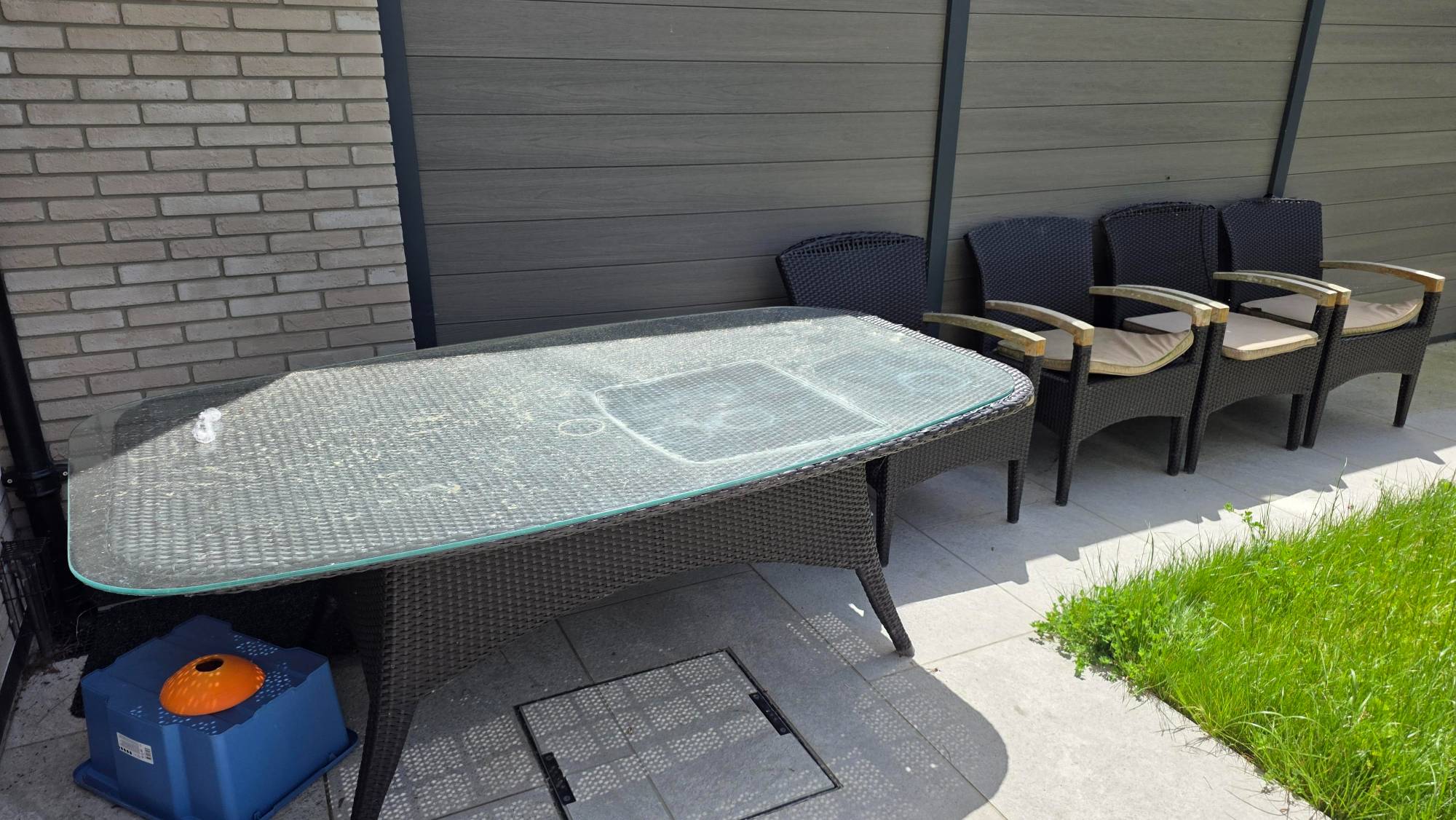 Outdoor Glass Table and Chairs