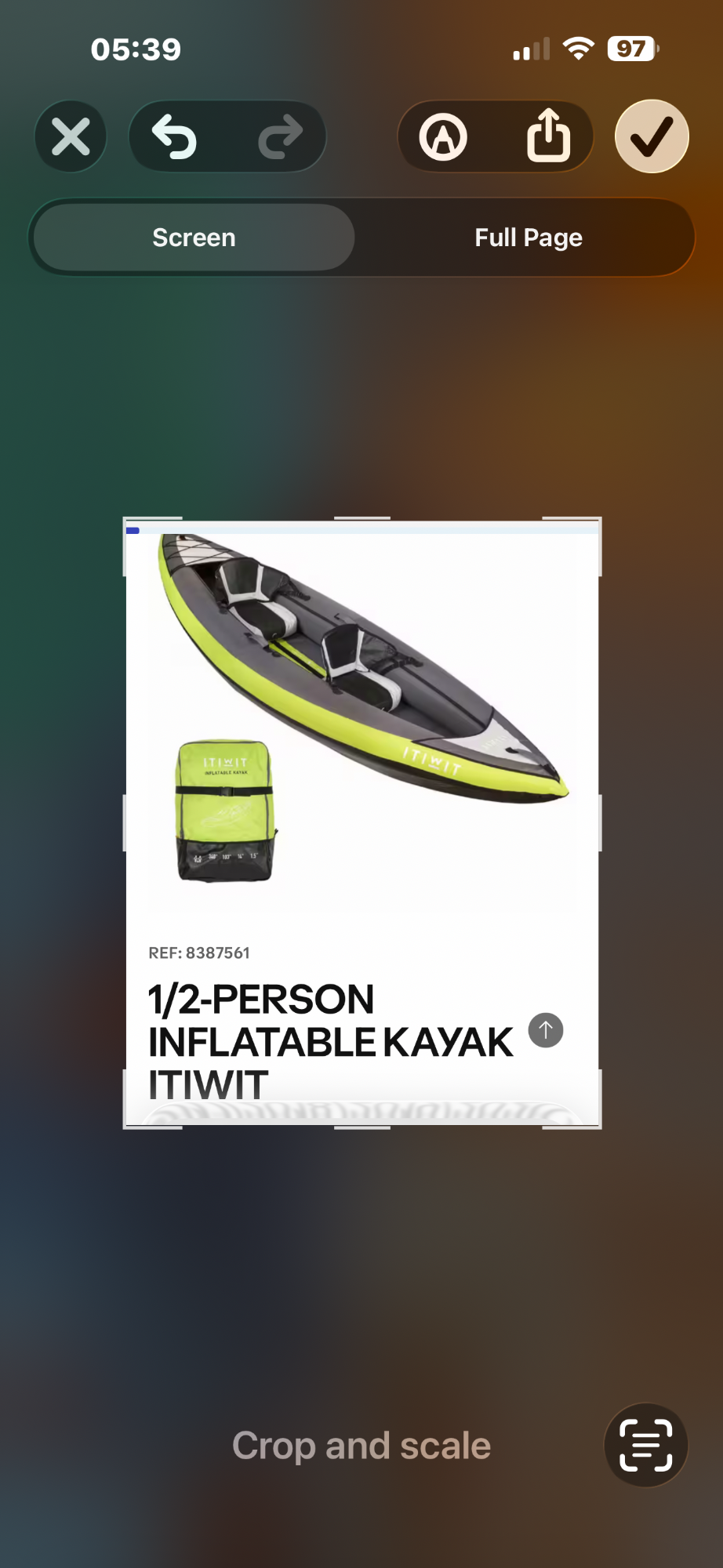1/2-PERSON INFLATABLE KAYAK ITIWIT