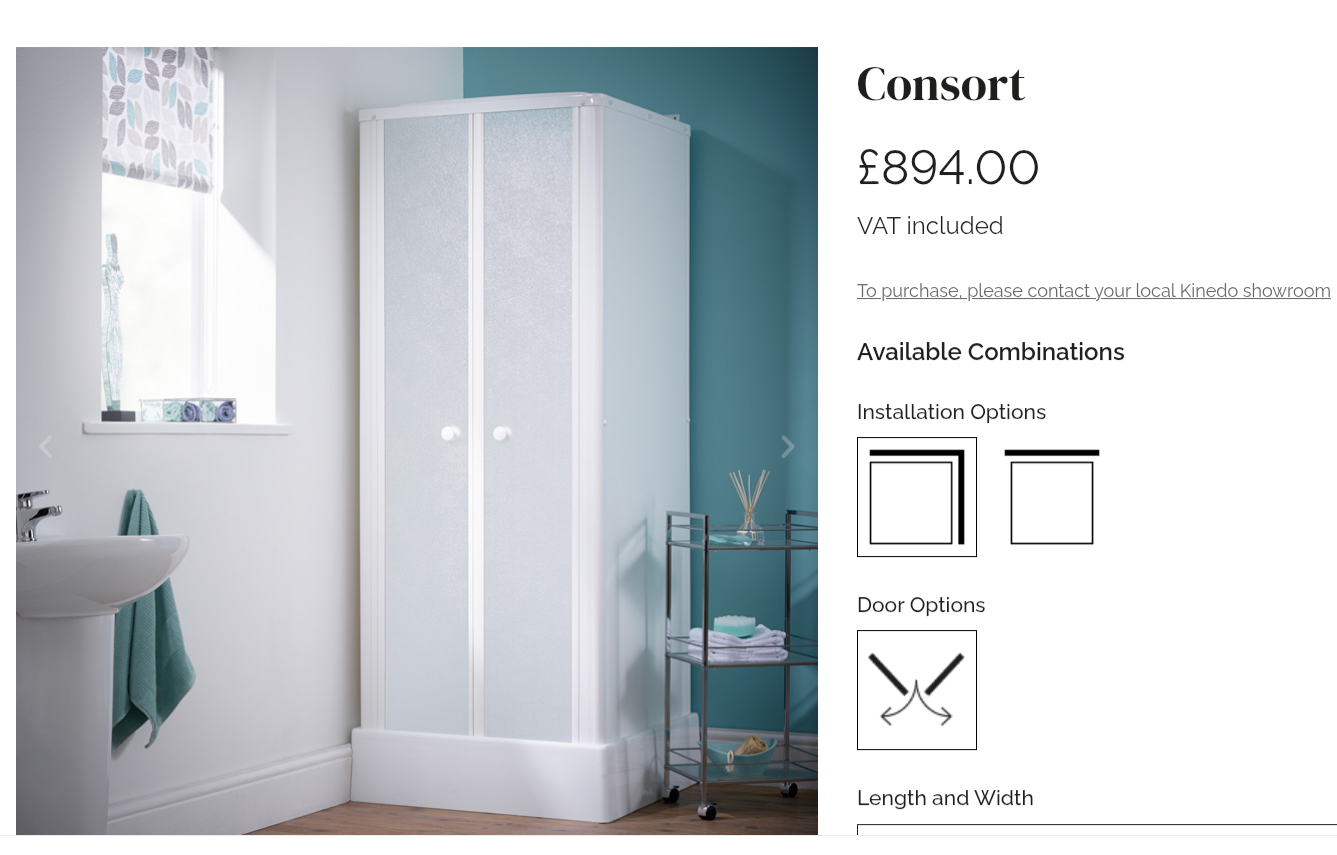 Kinedo Consort shower pod