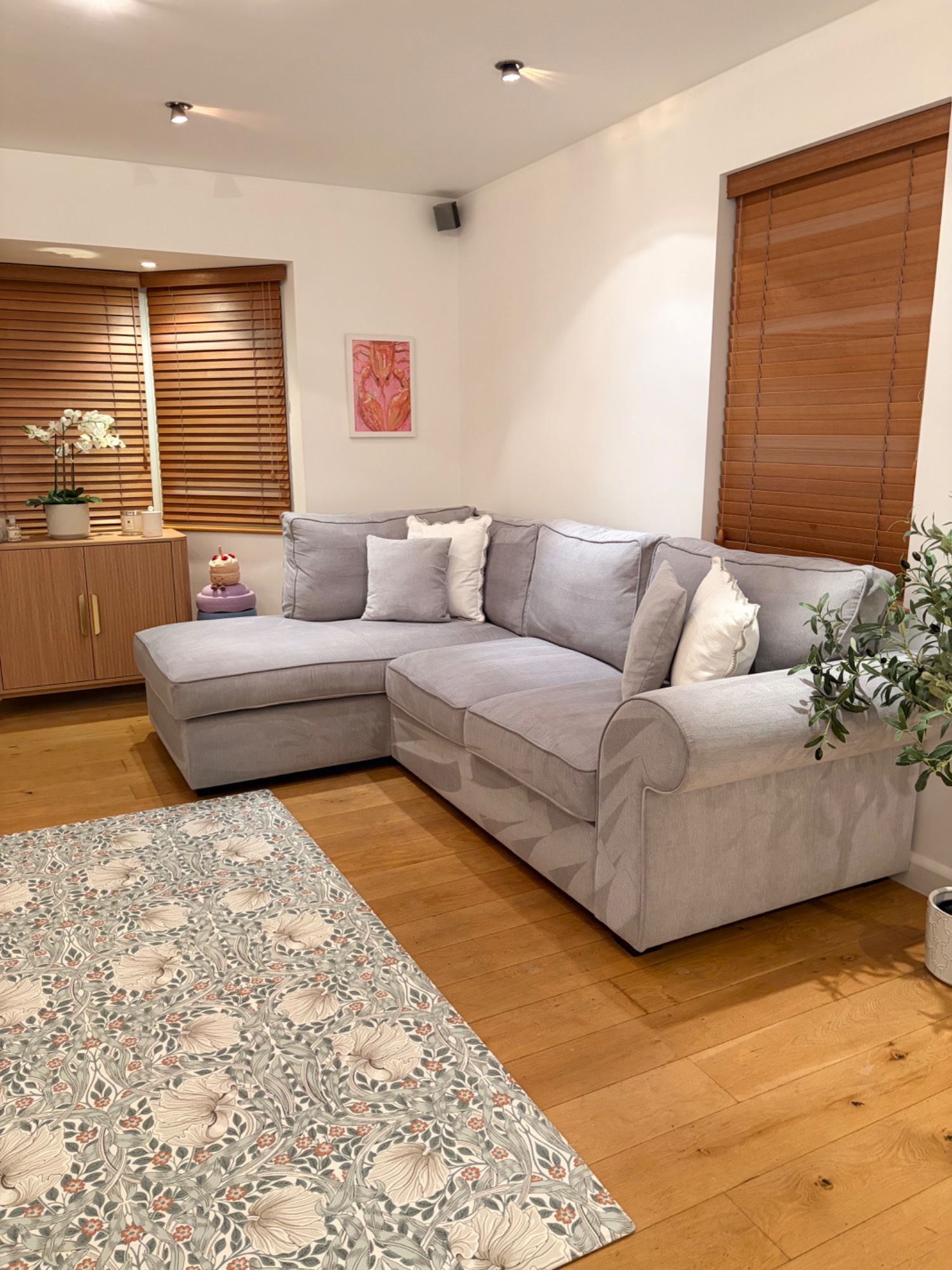 Beatrice Grey Corner Sofa