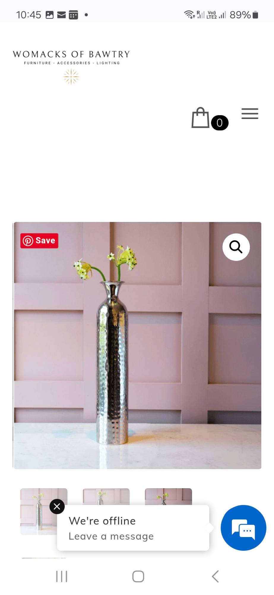 Silver vase