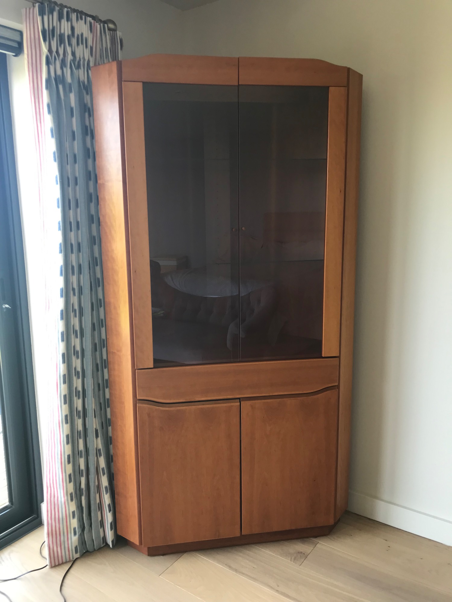 Skovby Cherry Wood Corner Cabinet