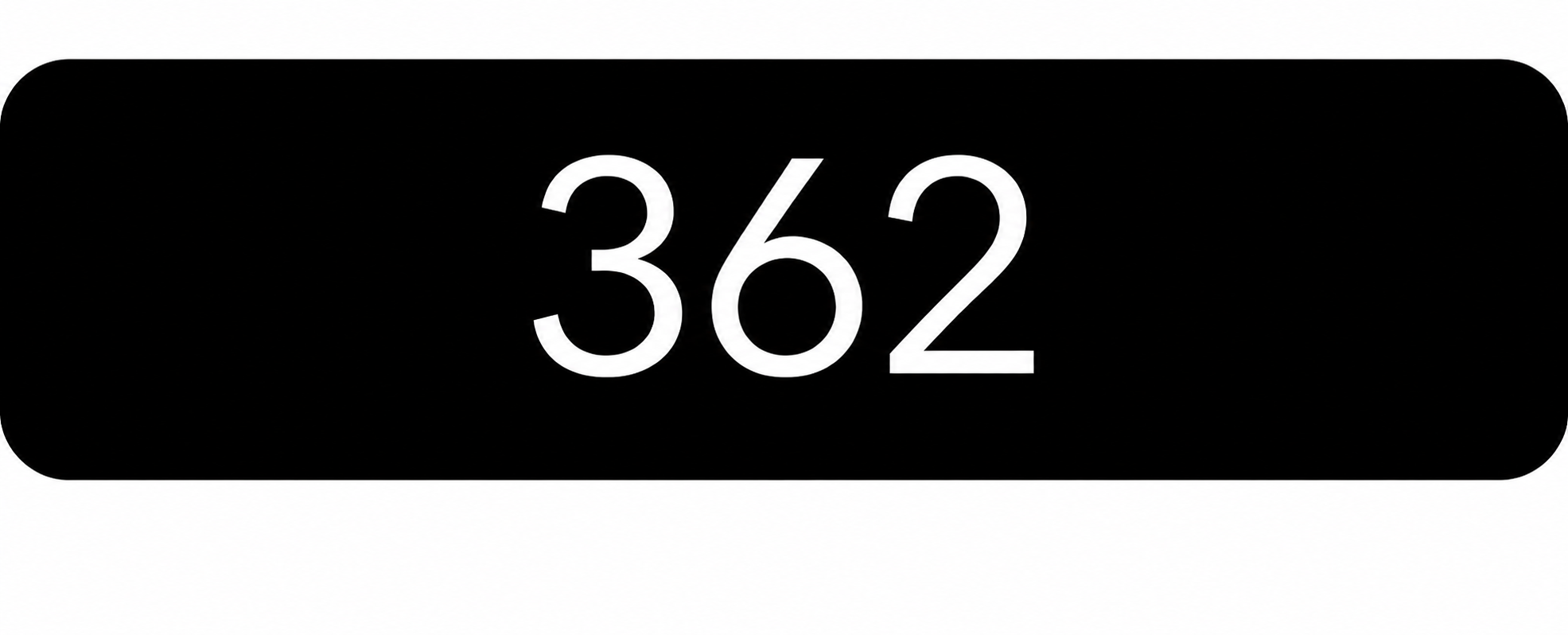 Three Digit Motorcycle Registration 362