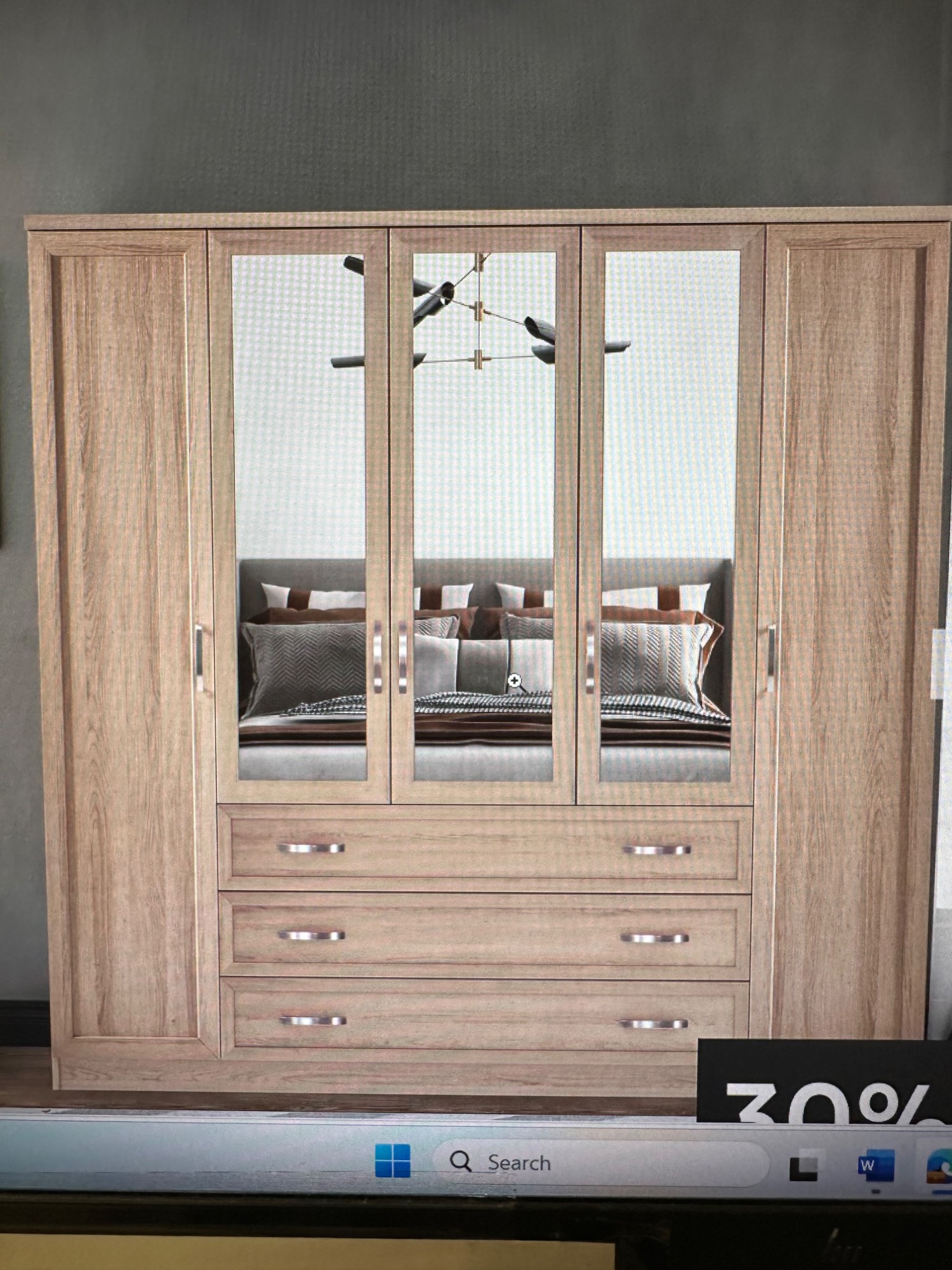 Triple wardrobe