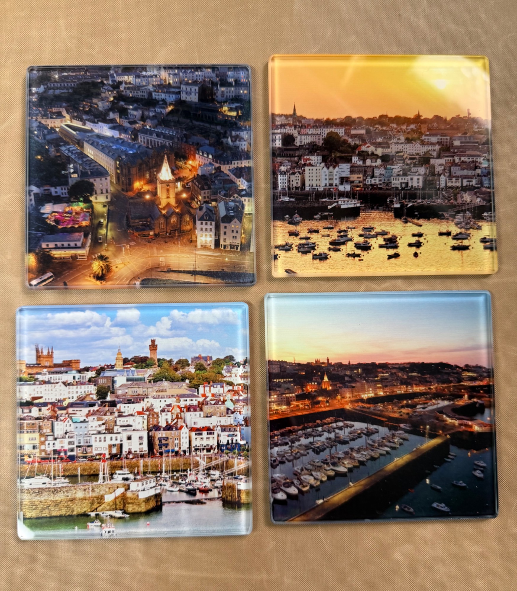 Coasters - set of 4 in glass