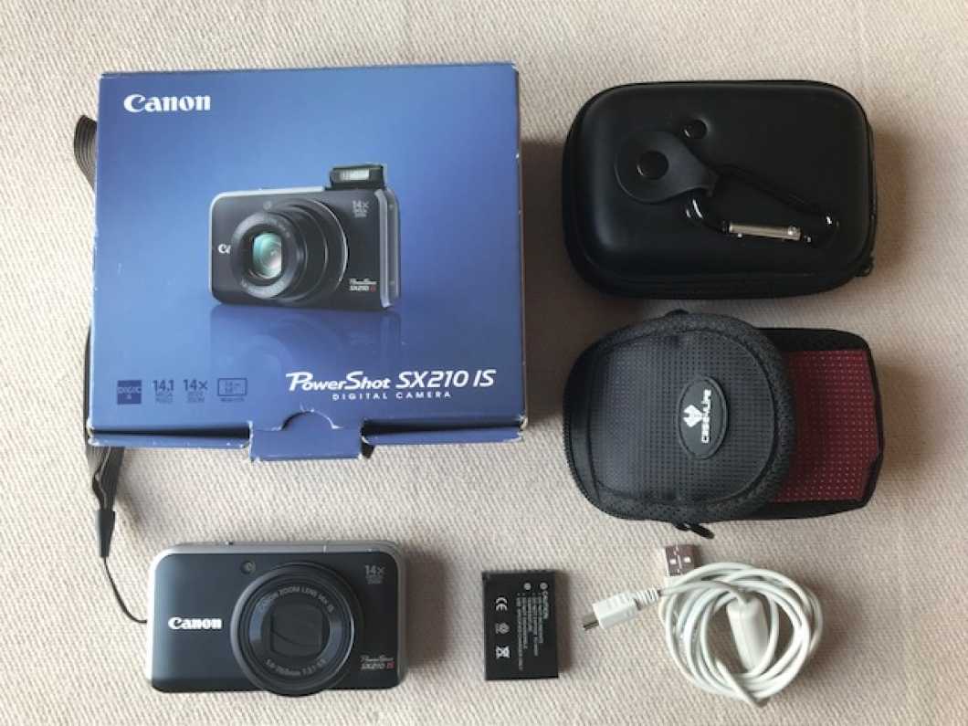 Canon PowerShot SX210 IS Digital Camera - Black (14.1 MP, 14x Optical Zoom) 3.0 Inch PureColor LCD